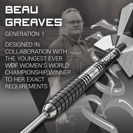 Target Darts Beau Greaves G1 SP 90% Tungsten Steel Tip Darts