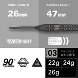 Target Darts Bolide Void 03 90% Tungsten Steel Tip Darts