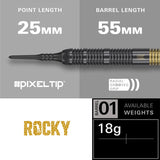Target Darts Josh Rock Brass Soft Tip Darts