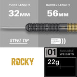 Target Darts Josh Rock Brass Steel Tip Darts