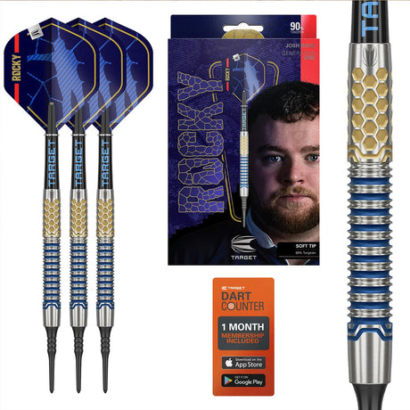 Target Darts Josh Rock Gen 1 90% Tungsten Soft Tip Darts