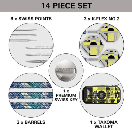 Target Darts Luke Littler Edge SP 95% Tungsten Steel Tip Darts