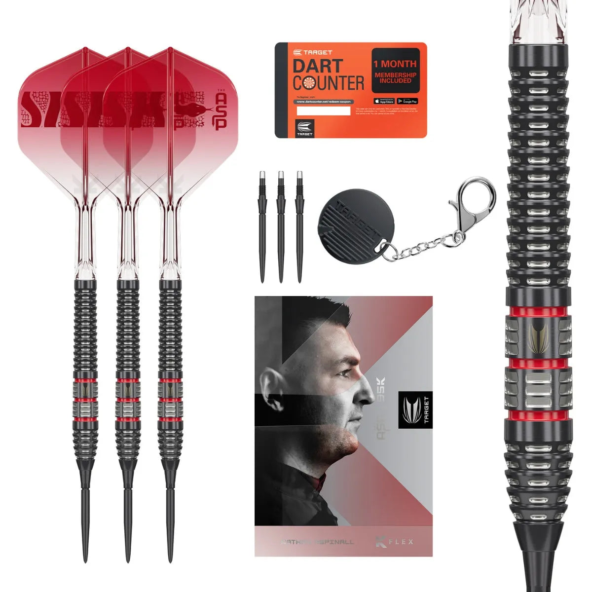 Target Darts Nathan Aspinall 95K 95% Tungsten Steel Tip Darts