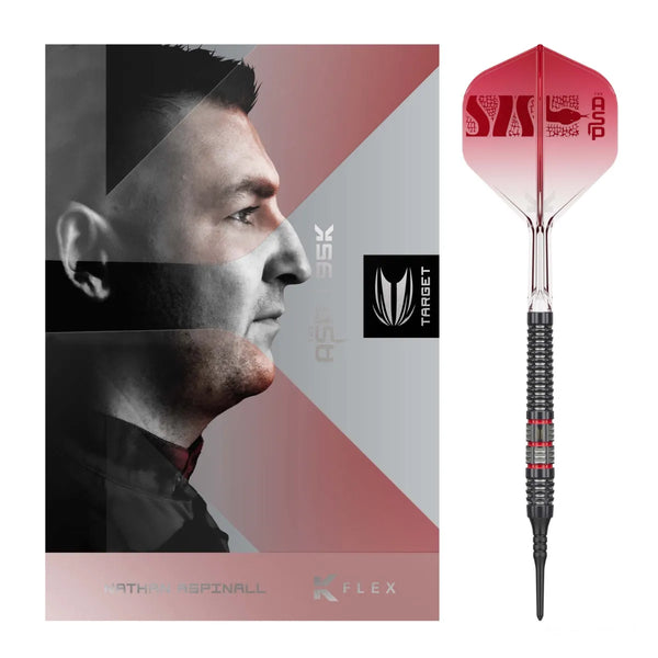 Target Darts Nathan Aspinall 95K 95% Tungsten Soft Tip Darts-1-18 GRAM-Premier Darts