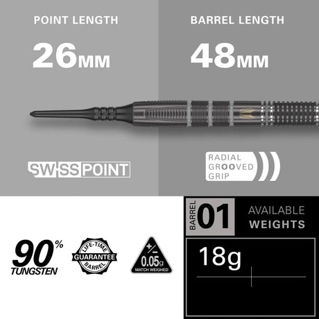 Target Darts Nathan Aspinall X Echo 90% Tungsten Soft Tip Darts