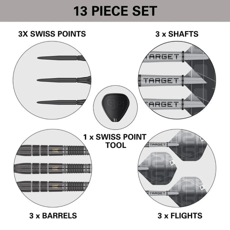 Target Darts Nathan Aspinall X Echo SP 90% Tungsten Steel Tip Darts