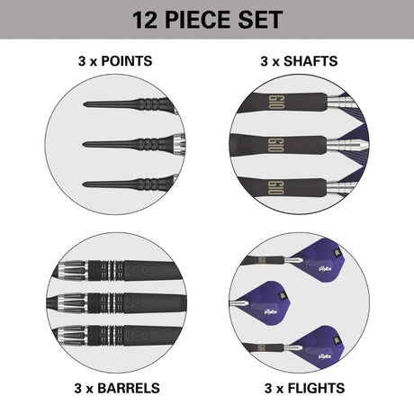 Target Darts Phil Taylor Power 9Five Gen 10 95% Tungsten Soft Tip Darts