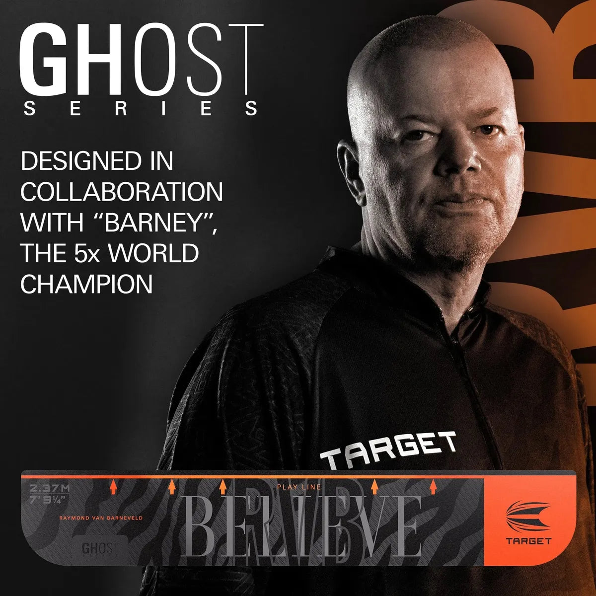 Target Darts Raymond Van Barneveld Ghost Series Throw Line