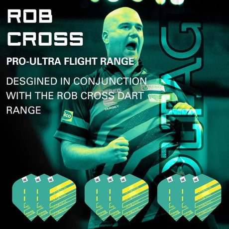 Target Darts Rob Cross Pro Ultra No2 Flights X 3  Aqua
