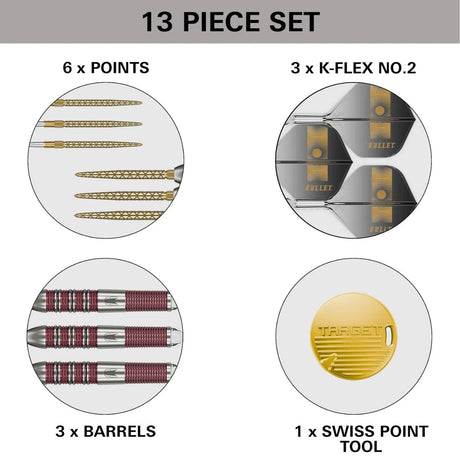 Target Darts Stephen Bunting 95K SP 95% Tungsten Steel Tip Darts