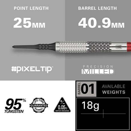 Target Darts Stephen Bunting Gen 5 95% Tungsten Soft Tip Darts