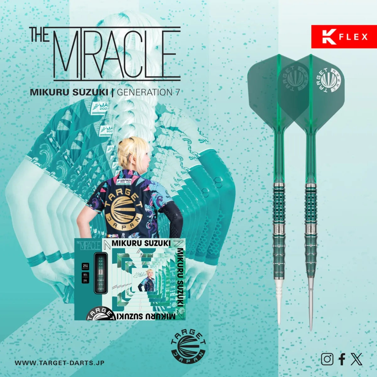 Target Japan The Miracle G7 95% Tungsten Steel Tip Darts