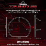 Mission Torus 270 Dartboard Lighting - USB-C-5-Black-Premier Darts