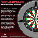 Mission Torus 270 Dartboard Lighting - USB-C-7-Black-Premier Darts