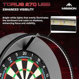 Mission Torus 270 Dartboard Lighting - USB-C-4-Black-Premier Darts