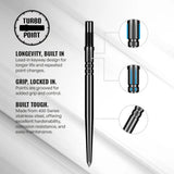 Shot Kapene Gold Ti Turbo Steel Tip Points-2-30mm-Premier Darts