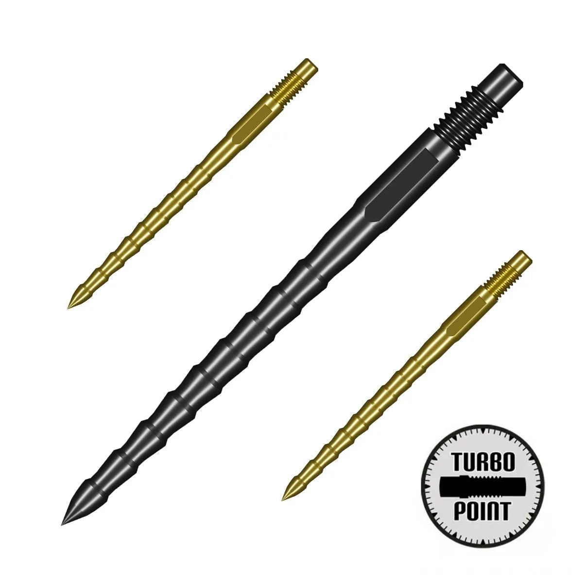Shot RS Turbo Steel Tip Points-1-Black-30mm-Premier Darts