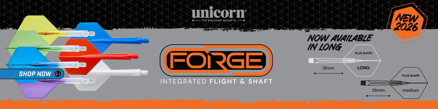 Unicorn-2026-Range-Launch-Four-Long-Forge-Flights-Homepage-Carousel-Desktop-Banner-min-Premier Darts