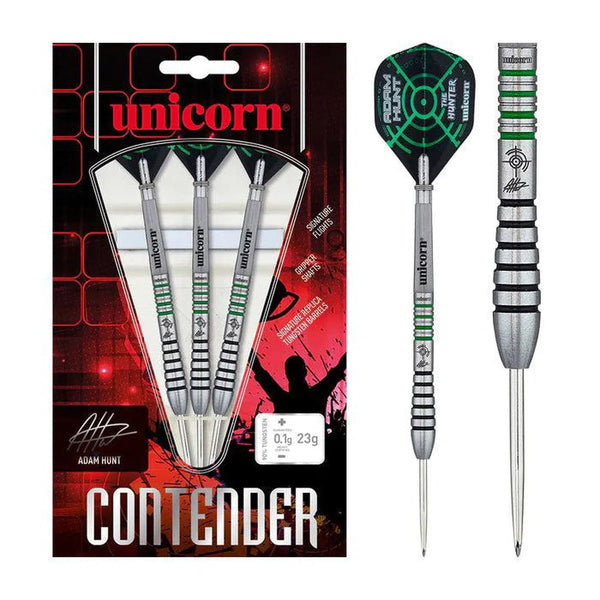 Unicorn Adam Hunt Contender 90% Tungsten Steel Tip Darts-1-23 GRAM-Premier Darts