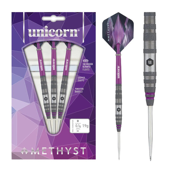 Unicorn Amethyst 2 90% Tungsten Steel Tip Darts-1-19 GRAM-Premier Darts