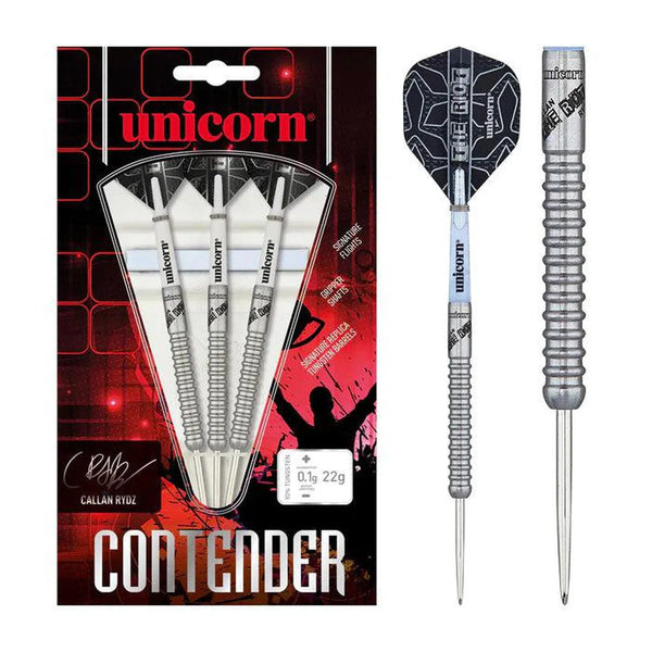 Unicorn Callan Rydz Contender 90% Tungsten Steel Tip Darts-1-22 GRAM-Premier Darts