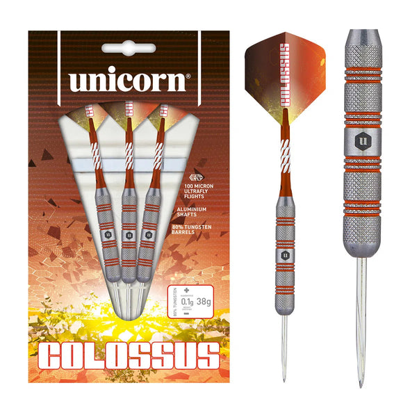 Unicorn Colossus Style 2 80% Tungsten Steel Tip Darts-1-38 GRAM-Premier Darts