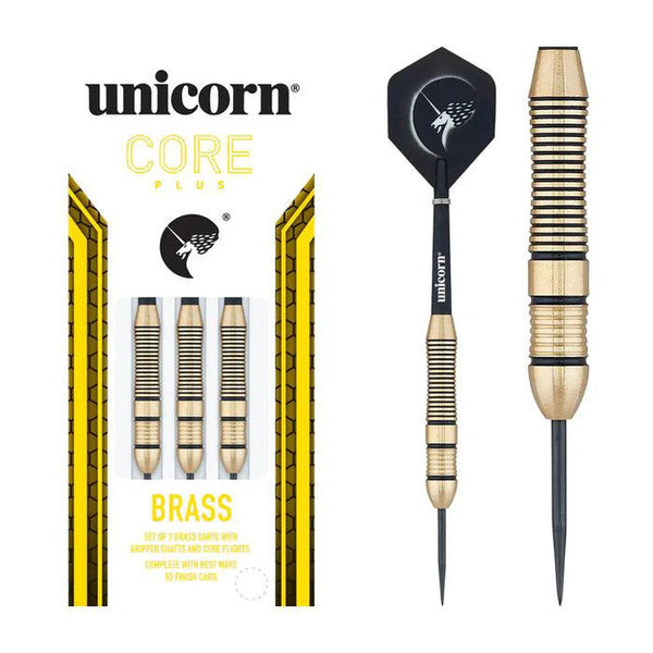 Unicorn Core Plus Win Brass Style 1 Steel Tip Darts-1-22 GRAM-Premier Darts