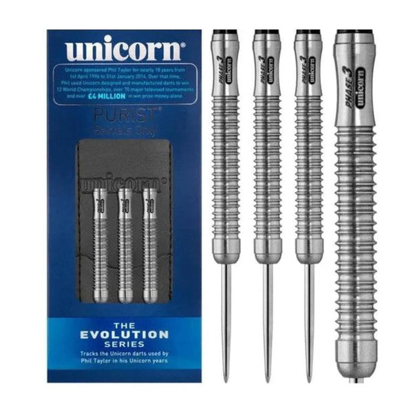 Unicorn Evolution Purist Phase 3 90% Tungsten Steel Tip Darts-1-24 GRAM-Premier Darts