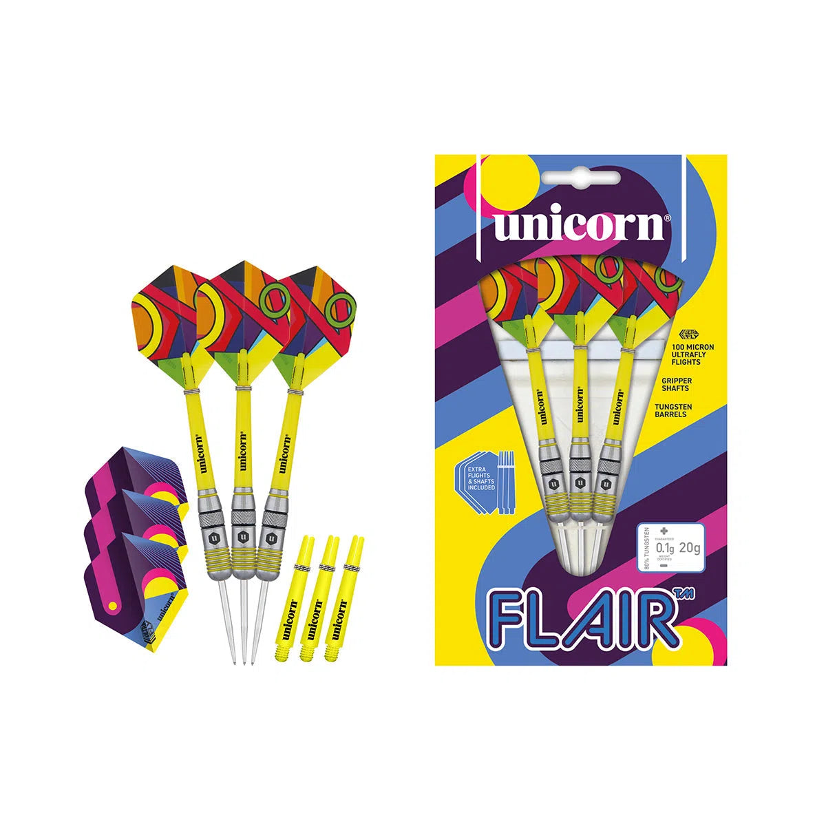 Unicorn Flair 1 80% Tungsten Steel Tip Darts
