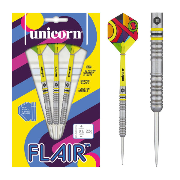 Unicorn Flair 3 80% Tungsten Steel Tip Darts-1-22 GRAM-Premier Darts