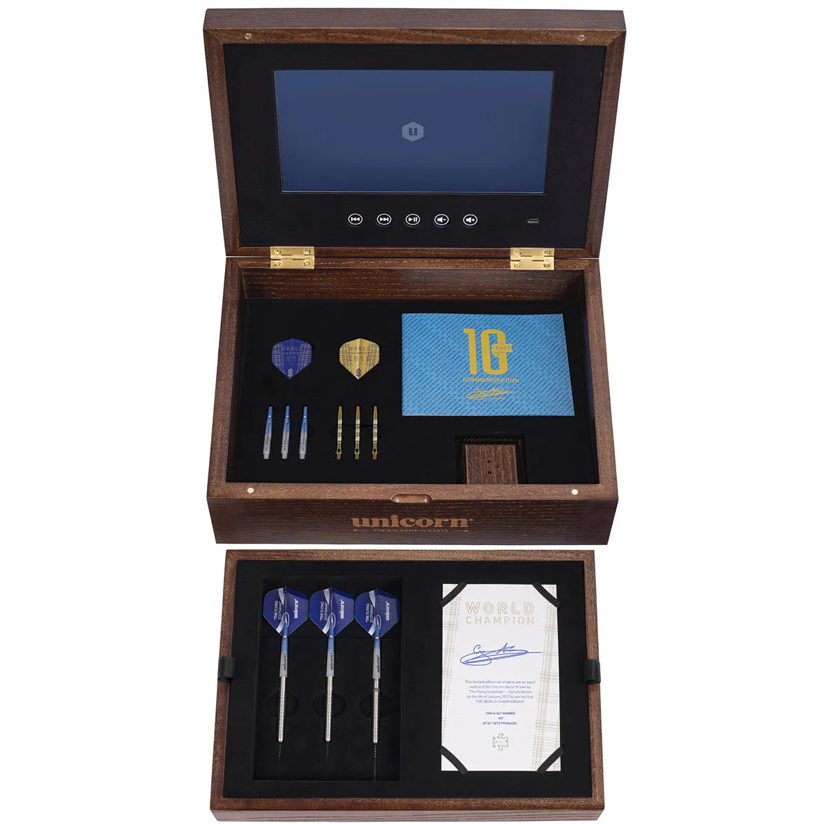 Unicorn Gary Anderson 10 Year Commemoration Limited Edition 90% Tungsten Steel Tip Darts