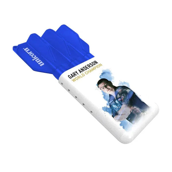 Unicorn Gary Anderson Blue & White Slider Darts Case-1-Premier Darts