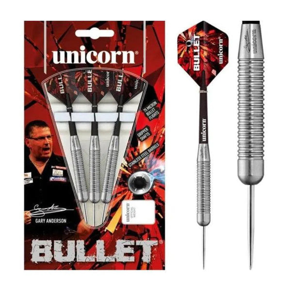 Unicorn Gary Anderson Bullet Stainless Steel Style 1 Steel Tip Darts-1-22 GRAM-Premier Darts