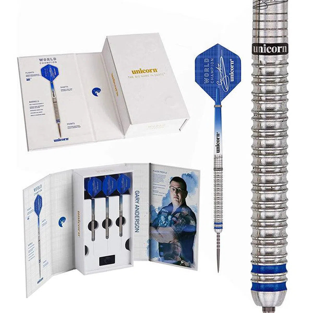 Unicorn Gary Anderson Phase 3 WC 90% Steel Tip Darts – Premier Darts