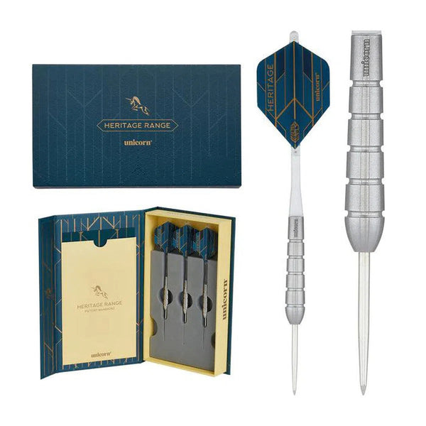 Unicorn Heritage 1983 Cliff Lazarenko 90% Tungsten Steel Tip Darts-1-24 GRAM-Premier Darts