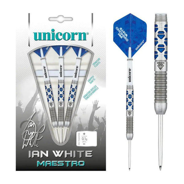 Unicorn Ian White Maestro Phase 2 90% Tungsten Steel Tip Darts-1-23 GRAM-Premier Darts