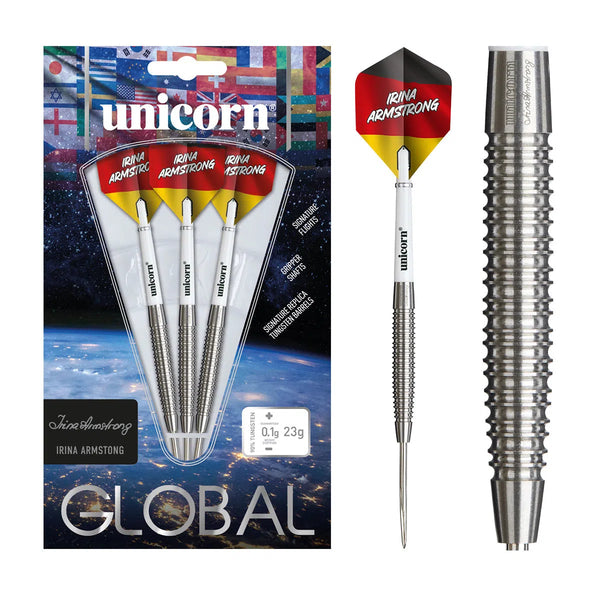 Unicorn Irina Armstrong Global 90% Tungsten Steel Tip Darts-1-23 GRAM-Premier Darts