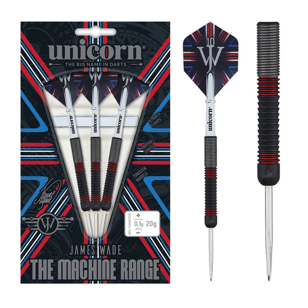 Unicorn James Wade The Machine 80% Tungsten Steel Tip Darts-1-20 GRAM-Premier Darts