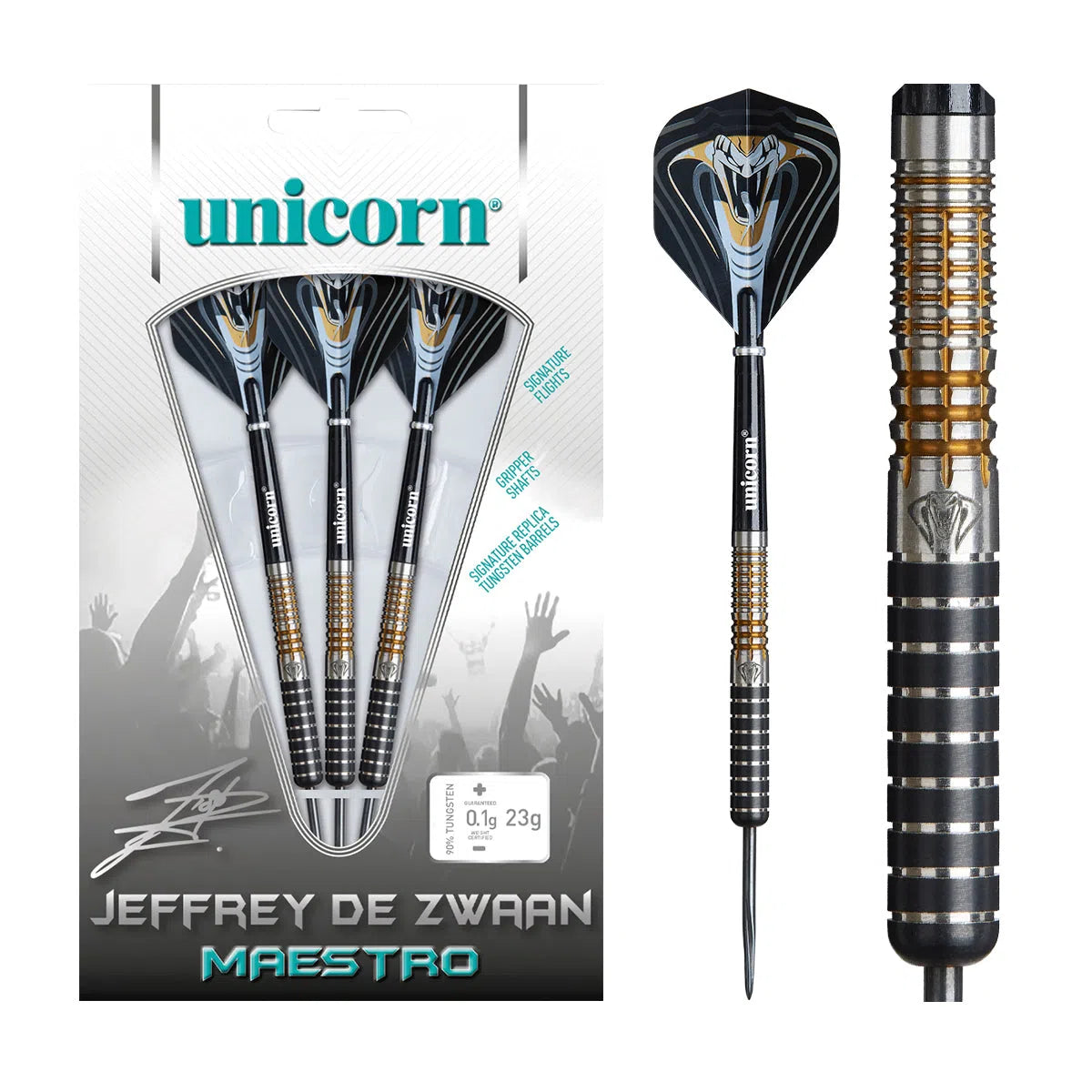 Unicorn Jeffrey de Zwaan Maestro Phase 3 90% Tungsten Steel Tip Unicorn Jeffrey de Zwaan Maestro Phase 3 90% Tungsten Steel Tip