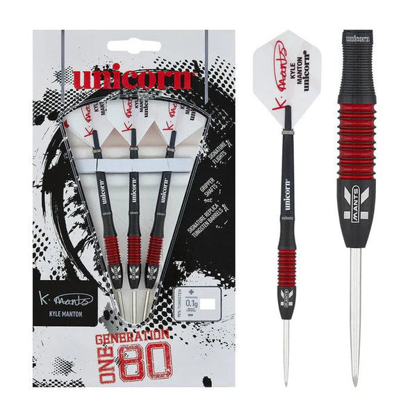 Unicorn Kyle Manton Gen2 180 95% Tungsten Steel Tip Darts-1-26 GRAM-Premier Darts