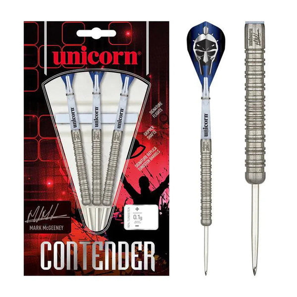 Unicorn Mark McGeeney Contender 90% Tungsten Steel Tip Darts-1-22 GRAM-Premier Darts