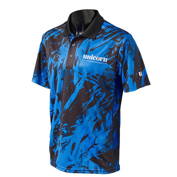 Unicorn Pro-Tech Camo Shirt - Blue-1-SMALL-Premier Darts