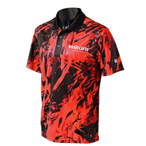 Unicorn Pro-Tech Camo Shirt - Red-1-SMALL-Premier Darts