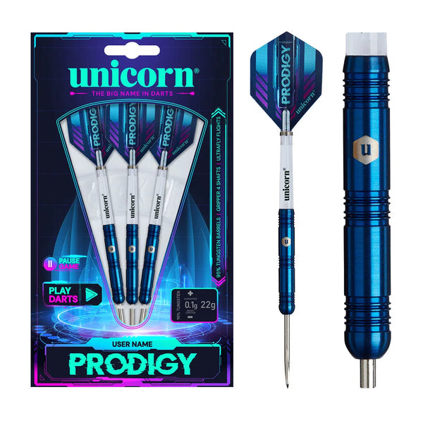 Unicorn Prodigy Parrallel 95% Tungsten Steel Tip Darts-1-22 GRAM-Premier Darts