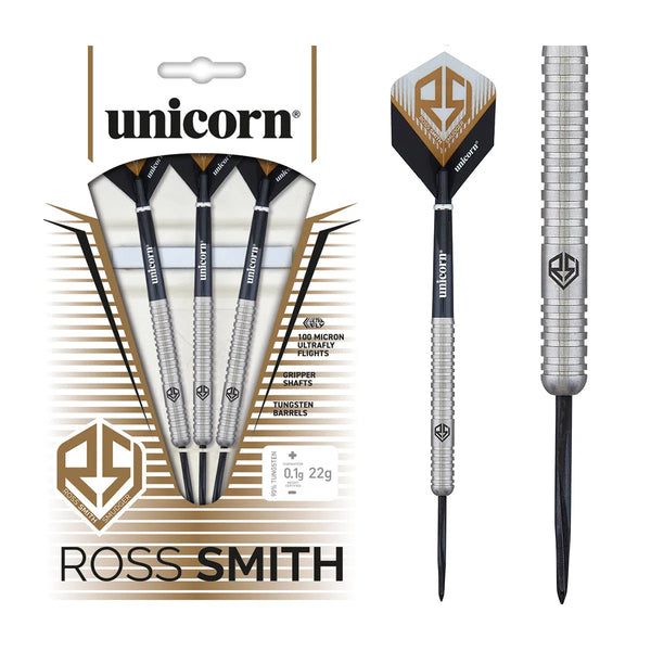Unicorn Ross Smith Natural 90% Tungsten Steel Tip Darts-1-20 GRAM-Premier Darts