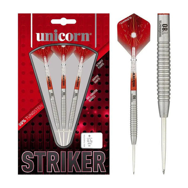 Unicorn T80 Striker Style 2 80% Tungsten Steel Tip Darts-1-21 GRAM-Premier Darts