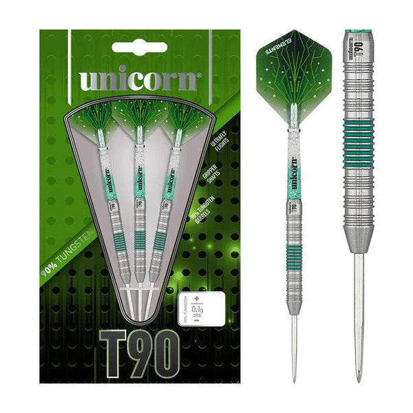 Unicorn T90 Core XL Green Style 2 90% Tungsten Steel Tip Darts-1-20 GRAM-Premier Darts