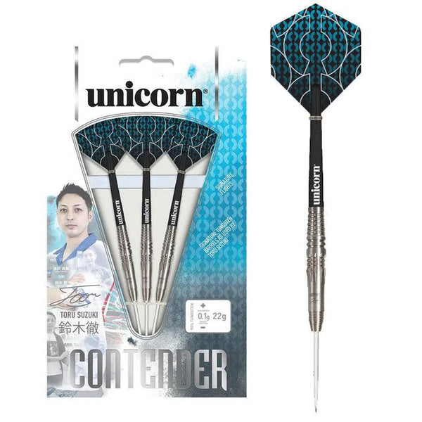 Unicorn Toru Suzuki Contender 90% Steel Tip Darts – Premier Darts