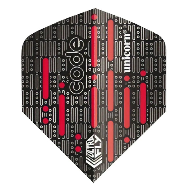 Unicorn Ultrafly 100 Big Wing Code Red Dart Flights-1-Premier Darts