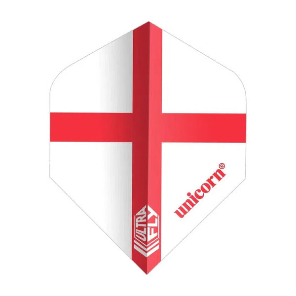 Unicorn Ultrafly Plus England St George Flag Dart Flights-1-Premier Darts